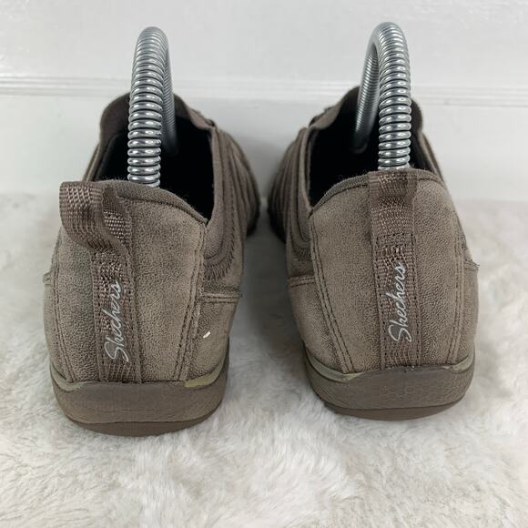 Skechers Breathe Easy “Remember Me” Slip-On Women’s 7.5 Dark Taupe - Picture 3 of 8